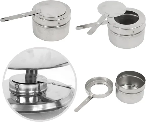 Miniatura 5 de Juego de bufé de acero inoxidable de 5 cuartos de galón, para catering, fiestas con bandeja de agua, soporte para combustible, servidores de bufé