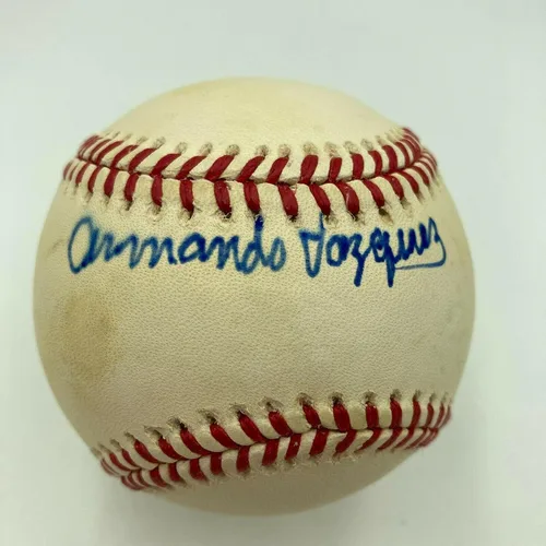 Armando Vázquez firmó la leyenda oficial de la Liga Negra de Béisbol de las Grandes Ligas JSA - Béisbol con Autógrafo