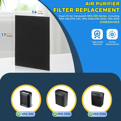 Miniatura 3 de Paquete de 4 purificadores de aire HRF-A300 pre HEPA para Honeywell HPA300, compatibles con las series HRF-AP1 y HPA300, prefiltro lavable