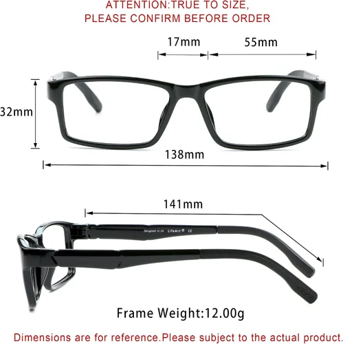 Miniatura 6 de LifeArt Lentes de bloqueo de luz azul, antifatiga ocular, para computadora, para videojuegos, televisión, para mujeres y hombres, antirreflejos