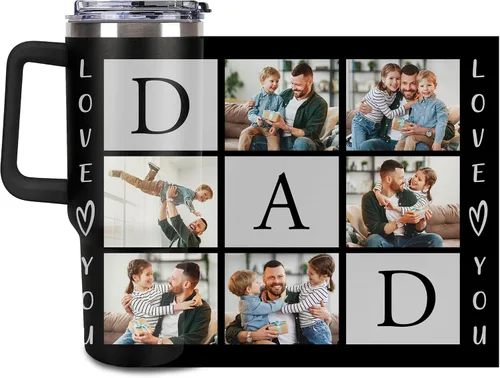 Miniatura 12 de Taza Personalizada de Viaje con Aislamiento al Vacío Personalizable con Tus Fotos y Texto Taza de Café Regalo de Navidad Cumpleaños