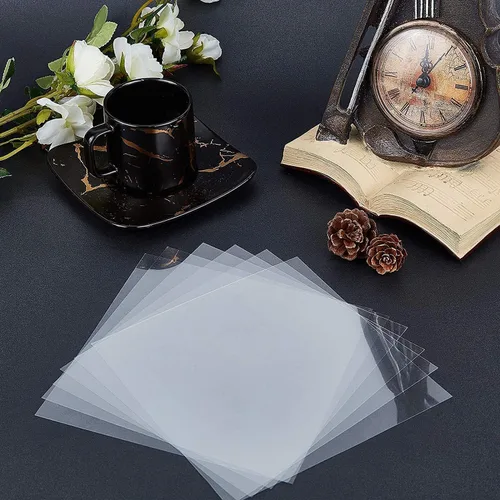 Miniatura 5 de H&W Papel de hierro de grano de fusible, hoja de planchado de plástico transparente, 20PCS (WA16-D1)