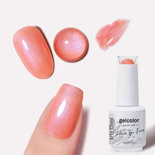 Arte Clavo Pearlescent Nude Gel Nail Polish 15ml - HEMA Free Soak off UV LED Nail Gel for Manicure, DIY Nail Art, Home Salon Use 11029