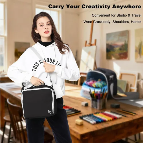 Miniatura 7 de Togood - Mochila ultra grande para guardar rotuladores, bolsa de hombro para bolígrafos. Capacidad para hasta 300 bolígrafos