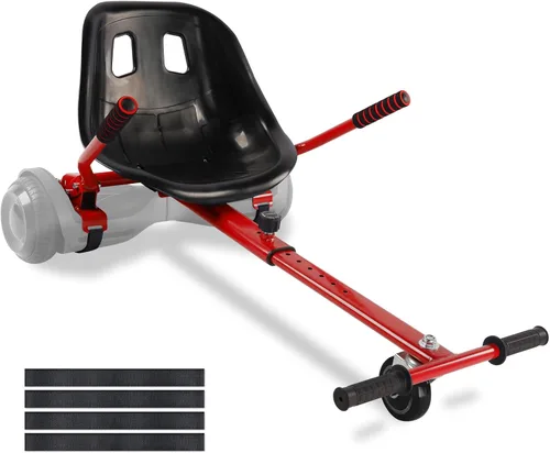 Miniatura 14 de Accesorio de asiento para aeropatineta, para aeropatinetas de 6.5 pulgadas, 8 pulgadas, 10 pulgadas, carrito de hover para niños y adultos, Negro