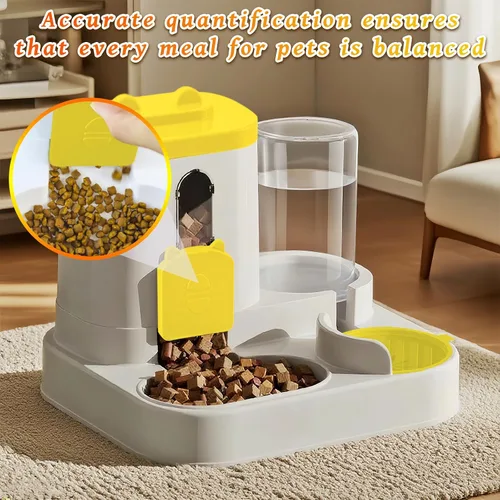 Miniatura 4 de Gravity - Comedero automático para gatos y dispensador de agua, 2 en 1, paquete de 2 unidades de autoalimentación de gran capacidad para perros