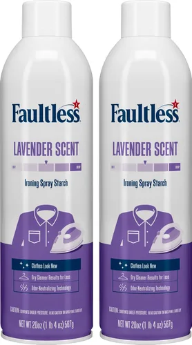 Faultless - Aerosol de almidón para lavandería, latas de 20 onzas para un deslizamiento suave de la plancha en la ropa y la tela en aerosol