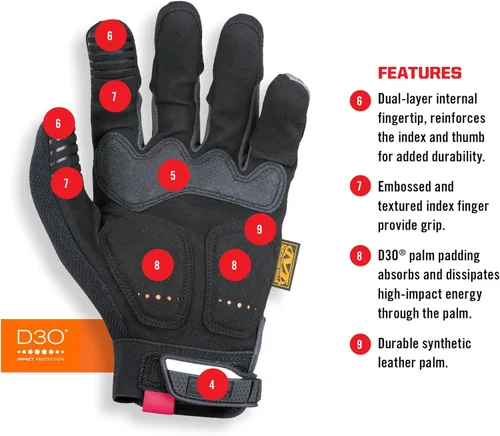 Miniatura 10 de Mechanix Wear: M-Pact - Guantes de trabajo (talla chica).