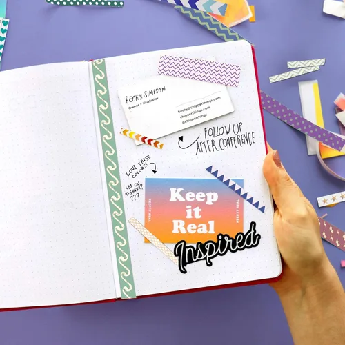 Miniatura 6 de NANYNNU Bonito juego de 48 rollos de cinta washi, cintas adhesivas Washi decorativas delgadas de aluminio, 0.118 in de ancho, cinta de papel