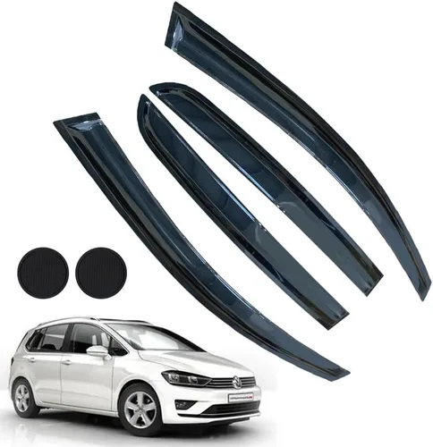 Miniatura 35 de Protectores de lluvia para Mazda 3 Hatchback 2010-2013, deflectores de ventana lateral con cinta adhesiva para Mazda 3 Hatchback, viseras de ventana