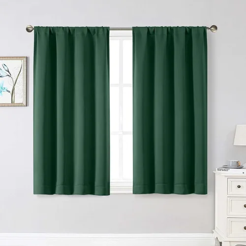 Miniatura 196 de Cortinas opacas para dormitorio, sala de estar, juego de 2 paneles de 54 pulgadas de largo, cortinas de oscurecimiento de habitación con aislamiento
