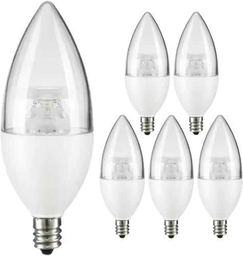 Miniatura 12 de Paquete de 6 bombillas LED CTF/LED/7W/927/6PK E12 para candelabro, punta torpedo esmerilada regulable, 2700 K blanco cálido, 7 W
