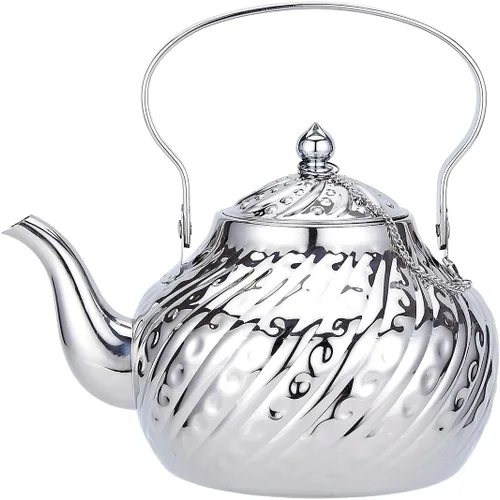 Miniatura 12 de SANQIAHOME Tetera antigua de acero inoxidable de 1.2L (40Oz) con infusor de cobre