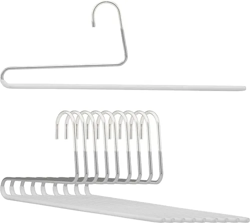Miniatura 13 de Mawa Trouser Series - Percha de varilla de extremo abierto, KH 35U, antideslizante para pantalones/pantalones, ahorro de espacio, versión con gancho
