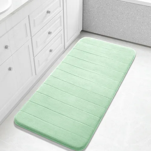 Miniatura 94 de Yimobra Tapete de baño de espuma viscoelástica, súper suave, absorbente, antideslizante, de secado rápido, lavable a máquina, tapete para bañera