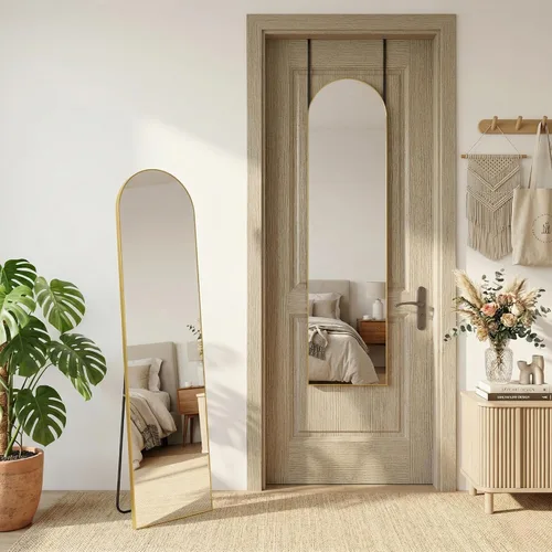 Miniatura 20 de Antok Espejo de Cuerpo Entero, Espejo de Piso de 58"x18" con Soporte, Espejos Montados Colgantes para Dormitorio, Sala de Estar, Vestidor, Comedor