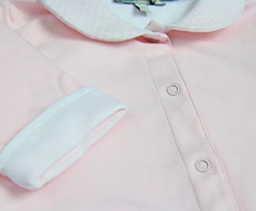 Miniatura 3 de Mono de manga larga para bebé niña, color rosa, 100% algodón Pima