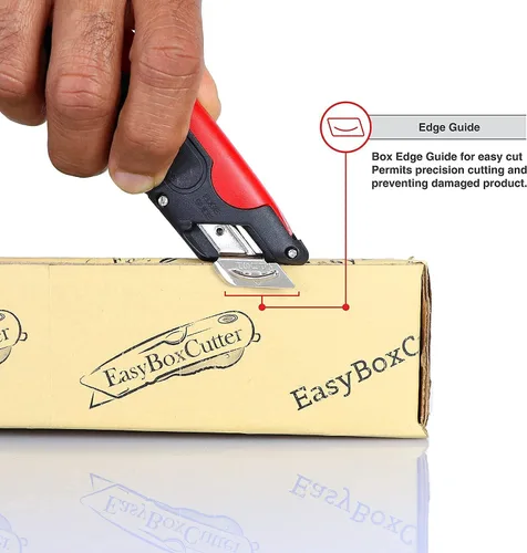 Miniatura 7 de EasyCut 2000 - Cuchillo utilitario de corte de caja retráctil seguro, rojo, 09638