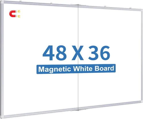 Miniatura 11 de Pizarra blanca de borrado en seco, pizarra magnética de borrado en seco de 24 x 18 pulgadas para pared, marco de aluminio para colgar, pizarra