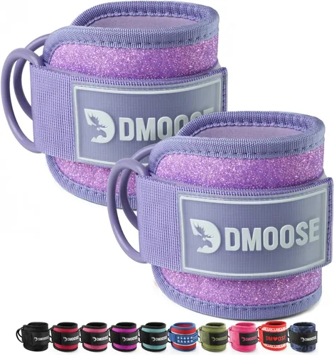 Miniatura 14 de DMoose Fitness Ankle Strap for Cable Machine - One Size Fit with Premium Padding Cuffs, Ankle Bands for Working Out, Booty Workouts, Leg Extension