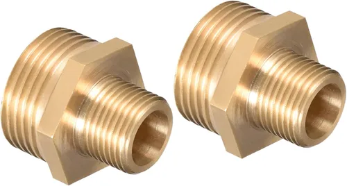 Miniatura 15 de M METERXITY Paquete de 8 accesorios de tubería de rosca macho, accesorio de tubería de rosca macho hexagonal G1/8 x G1/8, adaptador de acoplador