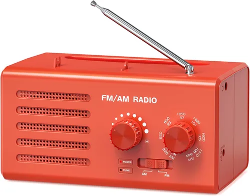 Miniatura 9 de Radio AM FM portátil, radio transistor Goodes enchufable de pared con batería con la mejor recepción, altavoz fuerte, excelente sonido, radios Cian