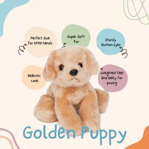 Miniatura 2 de Jolitee Golden Retriever - Peluche de perro bronceado, suave y abrazable para perro, 6.5 x 7 pulgadas
