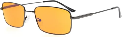 Miniatura 11 de Eyekepper Lentes de luz azul para hombre, para dormir mejor el 97% con bloqueo de luz azul, lentes de titanio con memoria flexibles, lentes teñidas