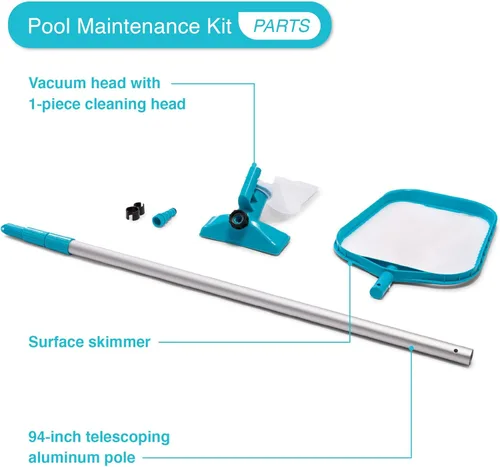 Miniatura 5 de Intex 26165EH - Juego de piscina inflable portátil de 15 pies x 42 pulgadas para exteriores con escalera, bomba de filtro, cubierta y kit