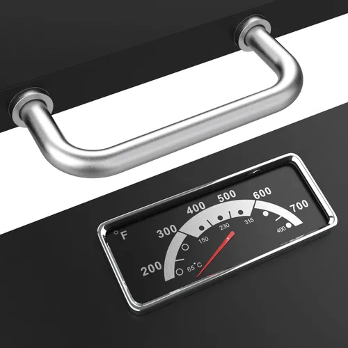 Miniatura 6 de 2026 Tapa mejorada para parrilla Blackstone de 28 pulgadas, cubierta dura con bisagras BBQ Future con termómetro y bisagra reforzada compatible