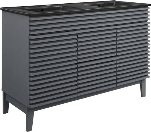 Miniatura 47 de Modway Render 23.5" tocador de baño en nogal (lavabo no incluido)