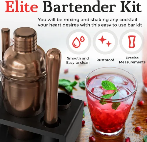 Miniatura 6 de Highball & Chaser Juego de coctelería: kit de barman para bar casero mixología bar bar bar más libro electrónico con 30 recetas