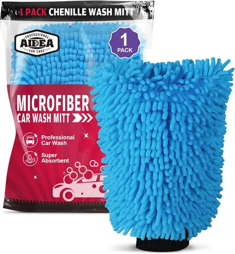 Miniatura 17 de AIDEA Manopla de Lavado de Coche de Microfibra-2PK, Sin Rayones y Sin Pelusas, Manopla de Lavado de Microfibra Chenille Premium-Azul Tamaño Regular