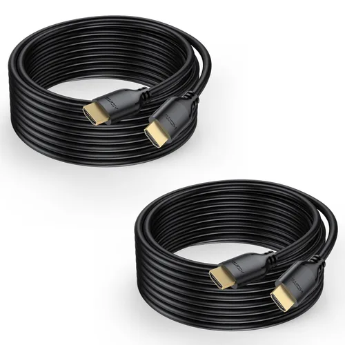 Miniatura 14 de Cable HDMI corto de 1 pie, paquete de 2 unidades, 4K de 1 pie HDMI a HDMI de alta velocidad, cable HDMI 2.0 compatible con 4K @60Hz, 2K, 1080P, HDCP