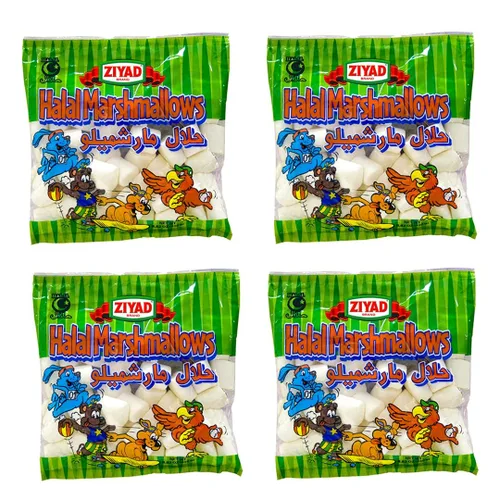 Ziyad Malvaviscos grandes gourmet Halal, sin cerdo, sin huevos, sin lácteos, sin gluten, ¡perfectos para vacaciones y S'mores! 8.8 onzas (paquete de