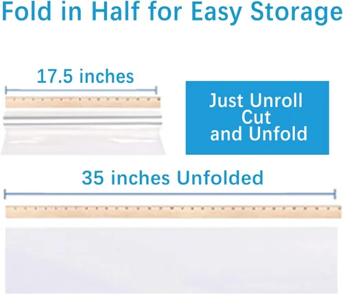 Miniatura 2 de JOYIT Rollo de celofán transparente de 220 pies (35 pulgadas x 220 pies), rollo de celofán de 3 mil de grosor, bolsas de celofán grandes, papel