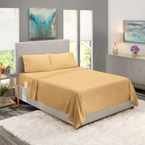 Miniatura 14 de Solo sábana encimera – 1 sábana encimera lisa al tacto de calidad de hotel, 100% algodón, ajuste perfecto para camas individuales de gran
