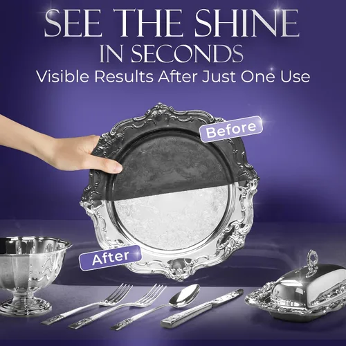 Miniatura 3 de Blitz Silver Shine Polish - Pulidor Líquido de Plata para Joyería de Plata de Ley y Plateada, Platos, Cubiertos, Accesorios y Decoración No Tóxico