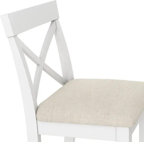Miniatura 5 de P PURLOVE Juego de mesa de bar de 3 piezas, mesa de comedor de cocina rústica de altura de barra para 2, mesa de comedor rectangular con 2 sillas