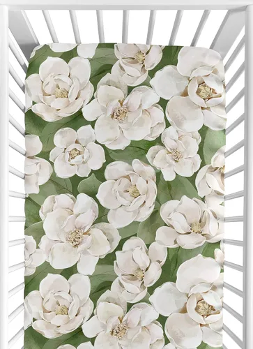 Miniatura 9 de Sweet Jojo Designs Sábana bajera para cuna de bebé 100% algodón (hojas florales bohemias) para niñas y niños, guardería infantil, habitación