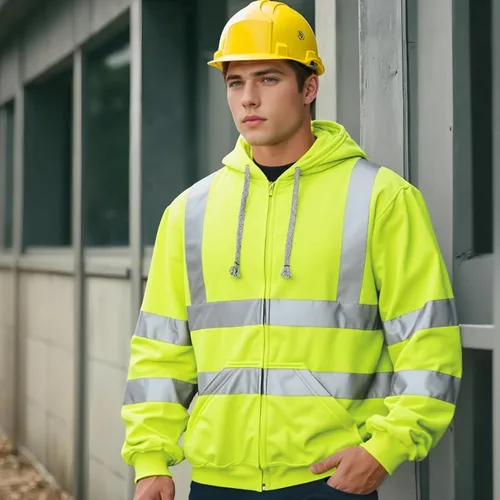 Miniatura 2 de wefeyuv Hi Vis - Sudaderas de visibilidad reflectante de color liso para hombre