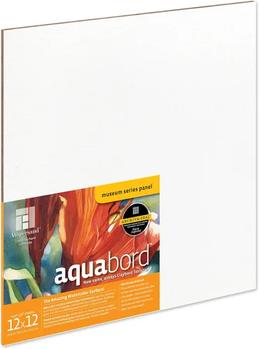Miniatura 22 de Ampersand Art Supply Aquabord - Panel de pintura de acuarela, superficie altamente absorbente para acuarela, gouache y caseína de 8 x 8 pulgadas