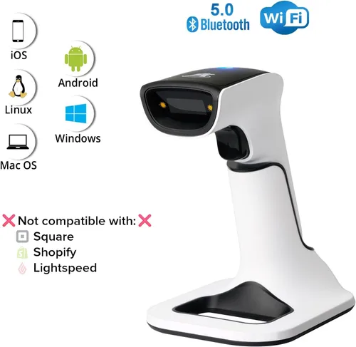 Miniatura 2 de ScanAvenger Escáner de Código de Barras Bluetooth Inalámbrico Portátil 1D&2D con Soporte Bluetooth: Escáner de Mano 3-en-1, Inalámbrico, Pistola