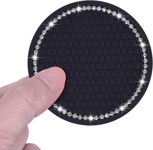 Miniatura 4 de Wisdompro - Posavasos para automóvil, paquete de 4 posavasos de PVC para automóvil, antideslizantes, accesorios universales