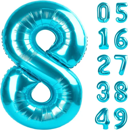 Miniatura 257 de Globo de cumpleaños número 4 dorado de 40 pulgadas, globos gigantes del número cuatro 14 24 34 40 44 2024, globos grandes de lámina de mylar para Oro
