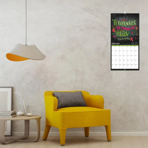 Miniatura 8 de Calendario 2026-2027 – Calendario de pared 2026-2027, julio 2026 – diciembre 2027, 12 x 24 pulgadas (abierto), calendario de pared de 18 meses