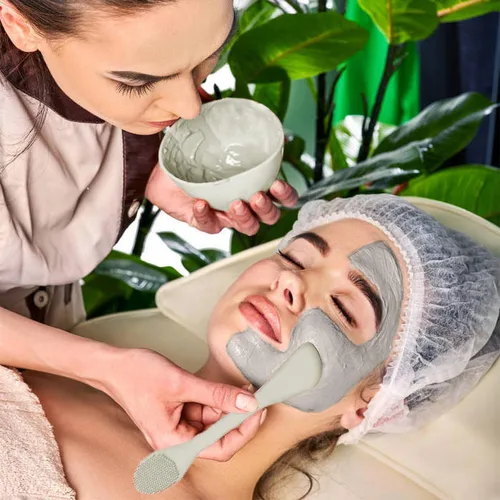 Miniatura 5 de Aplicador de cepillo de máscara facial, cepillos de máscara para limpieza facial y exfoliación, herramienta aplicadora de máscara de arcilla facial