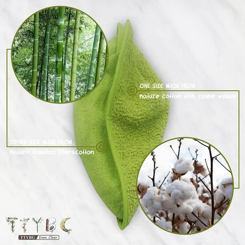 Miniatura 3 de Toallas de mano de ramio y rayón orgánico natural hechas de bambú de doble cara, toallas de mano ultrasuaves para ducha, baño, spa, suaves