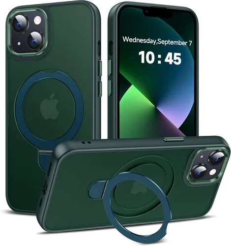 Miniatura 43 de LeYi para iPhone-13 Funda/iPhone-14 Fundas: con soporte para MagSafe i Phone 13Funda con anillo magnético iPhone14 iPhone13 Cubierta Funda para Negro