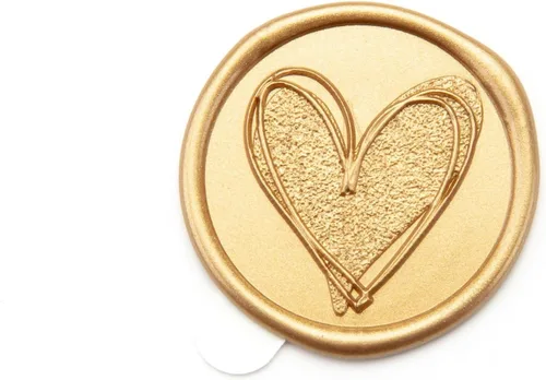 50 calcomanías de sello de cera de oro antiguo esmerilado de corazón para bodas, cumpleaños, baby shower, Acción de Gracias, invitación, negocio,